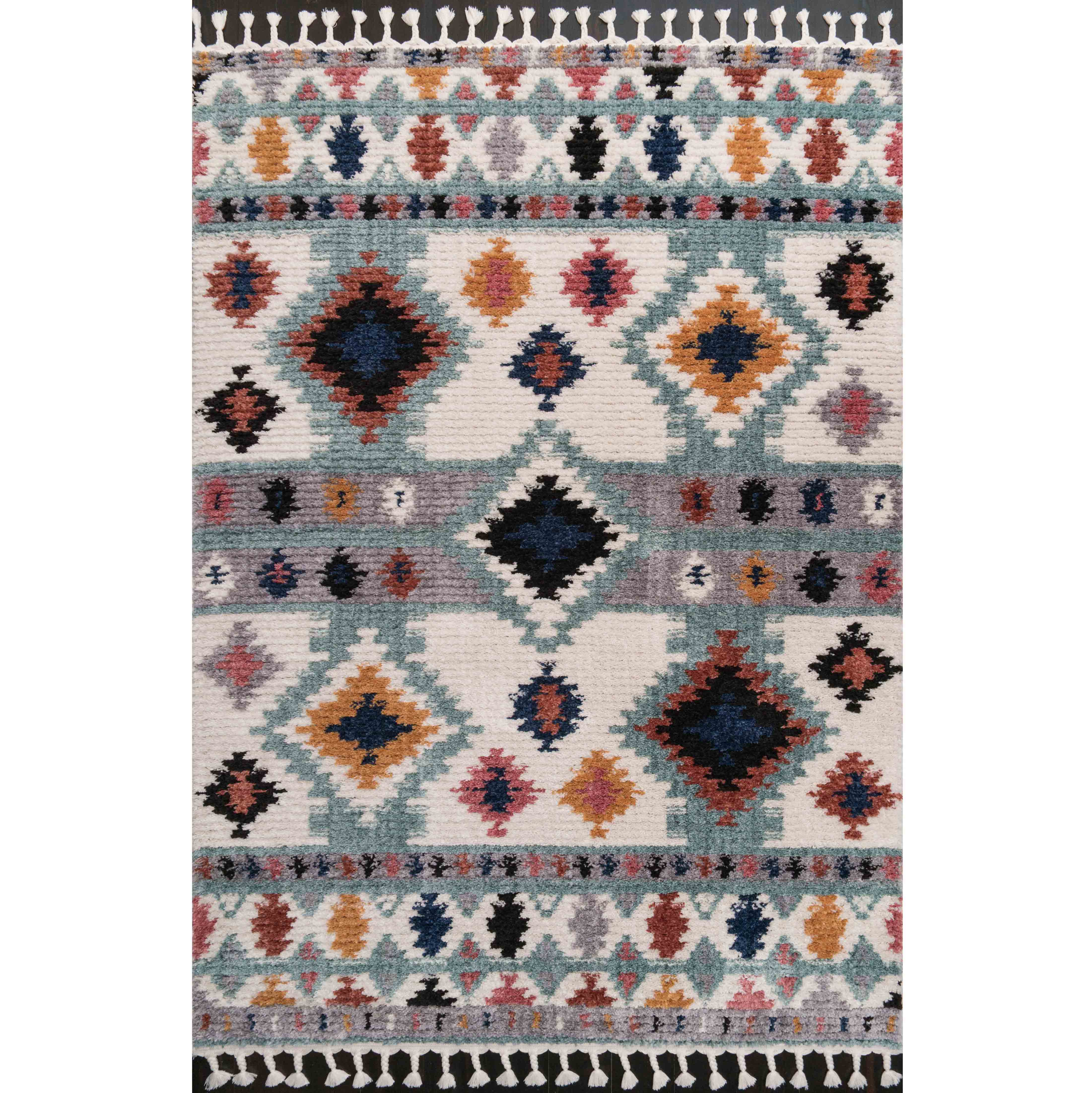Opal Sully Multicolor Distressed Aztec Diamond Living Room Rug – loomedhome